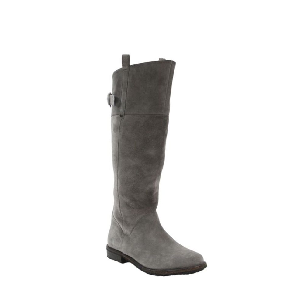 Manolo Blahnik Womens Suede Knee High Boots Gray Size 35.5 5.5
